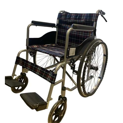 Tak Frenli Manuel Tekerlekli Sandalye Ekose