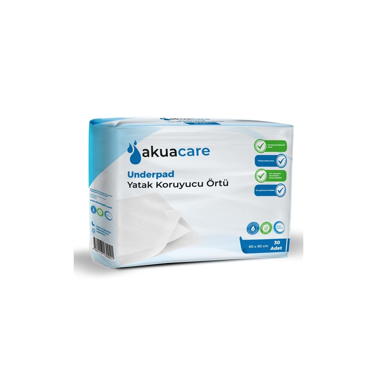 Canped Akuacare Yatak Koruyucu 60X90 Cm 30 Adet