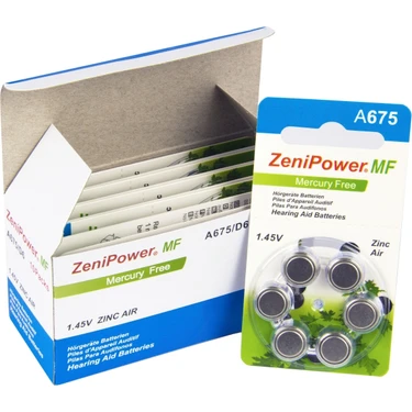 Zenipower İşitme Cihazı Pili 675 Numara (6 Adet)
