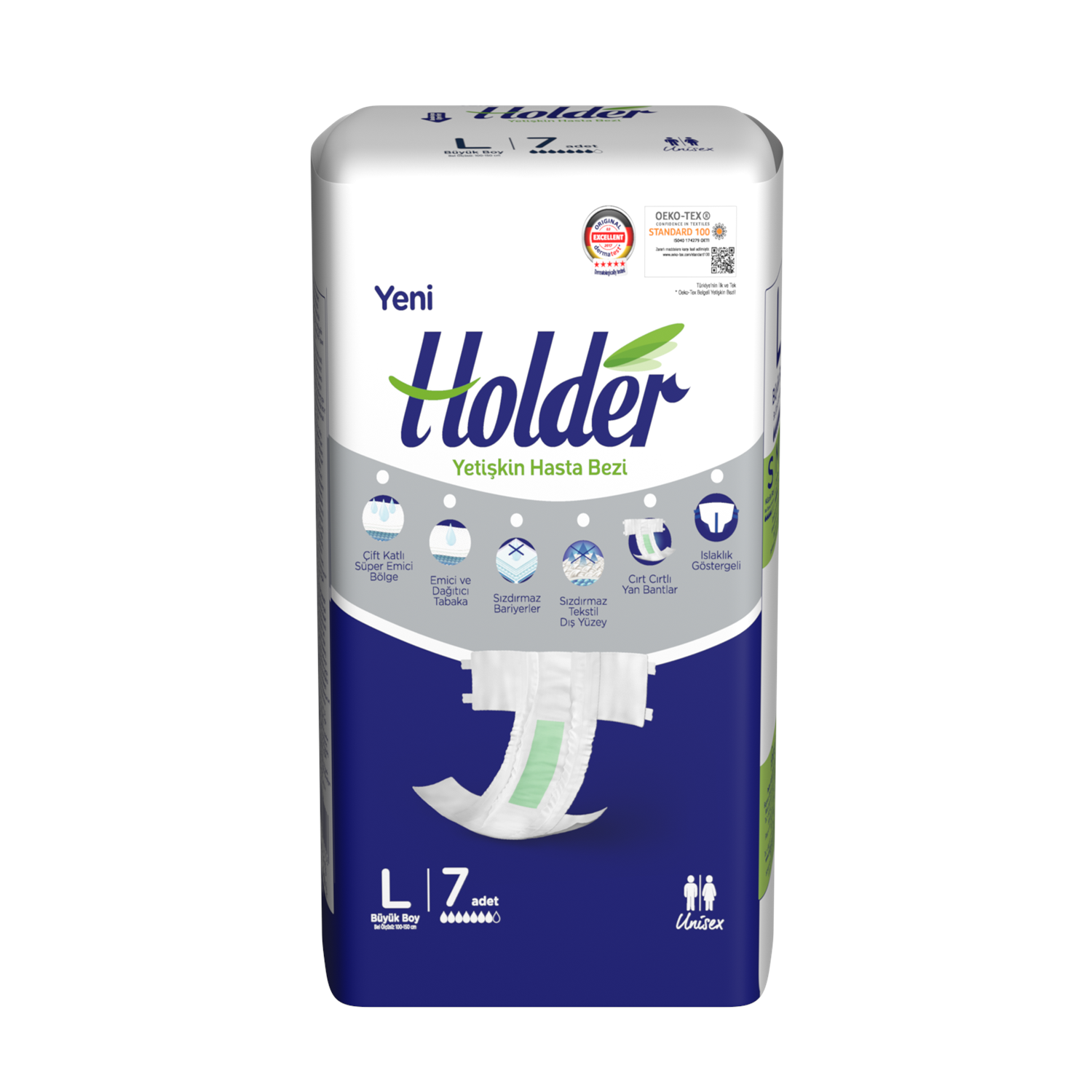 Holder Hasta Bezi Bağlamalı 7 Adet Büyük