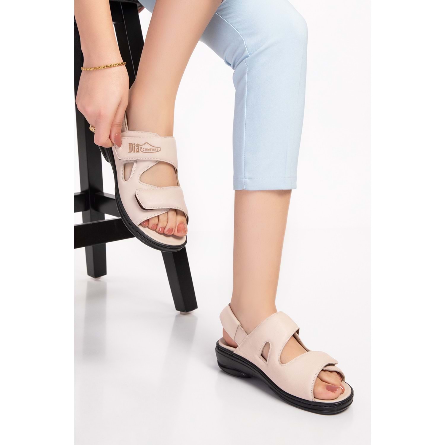 Dia Comfort Ortopedik Bayan Sandalet - Krem