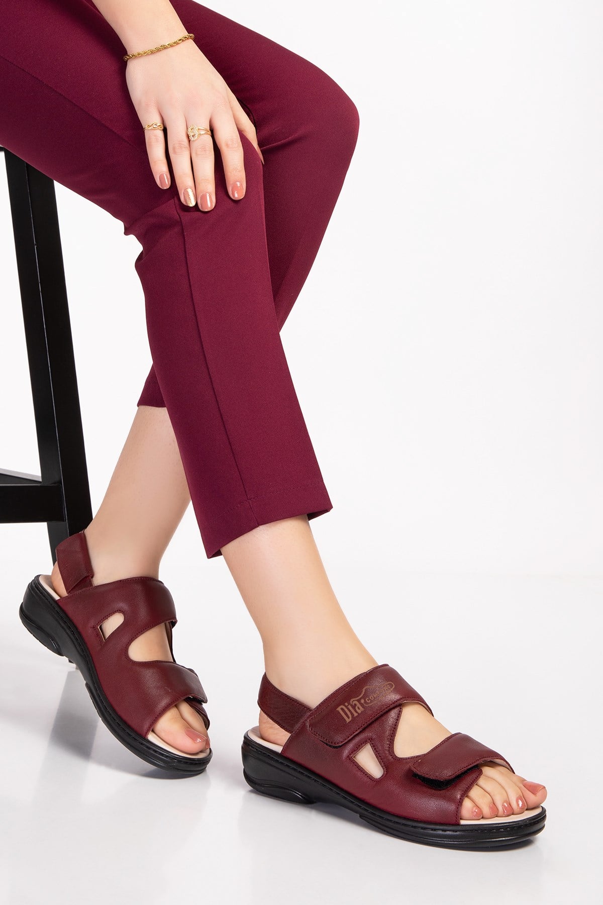 Dia Comfort Ortopedik Bayan Sandalet - Bordo