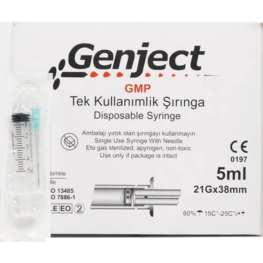 Genject Enjektör 10 CC 3P 21Gx38 MM (Yeşil)