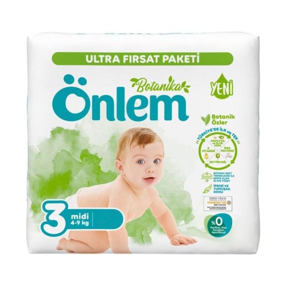 Önlem Çocuk Bezi Bağlamalı No:3 30 Adet