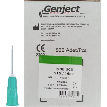 Genject İğne Ucu 21G*16MM