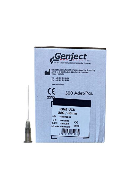 Genject İğne Ucu 22G*38MM (Siyah )