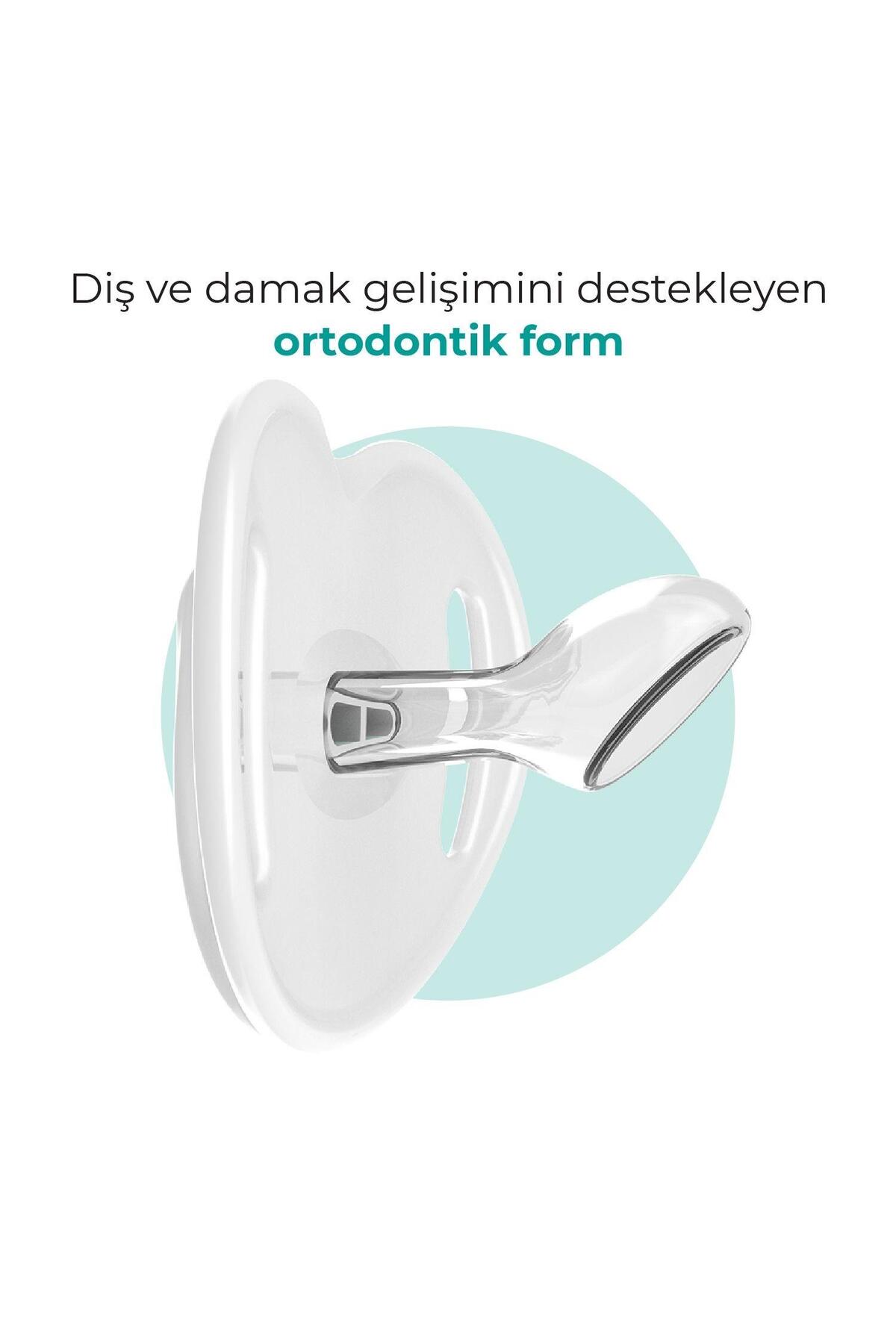 Mamajoo Ortodontik Silikon Emzik Ekru (Kaplan) - 12 Ay (2 Adet)