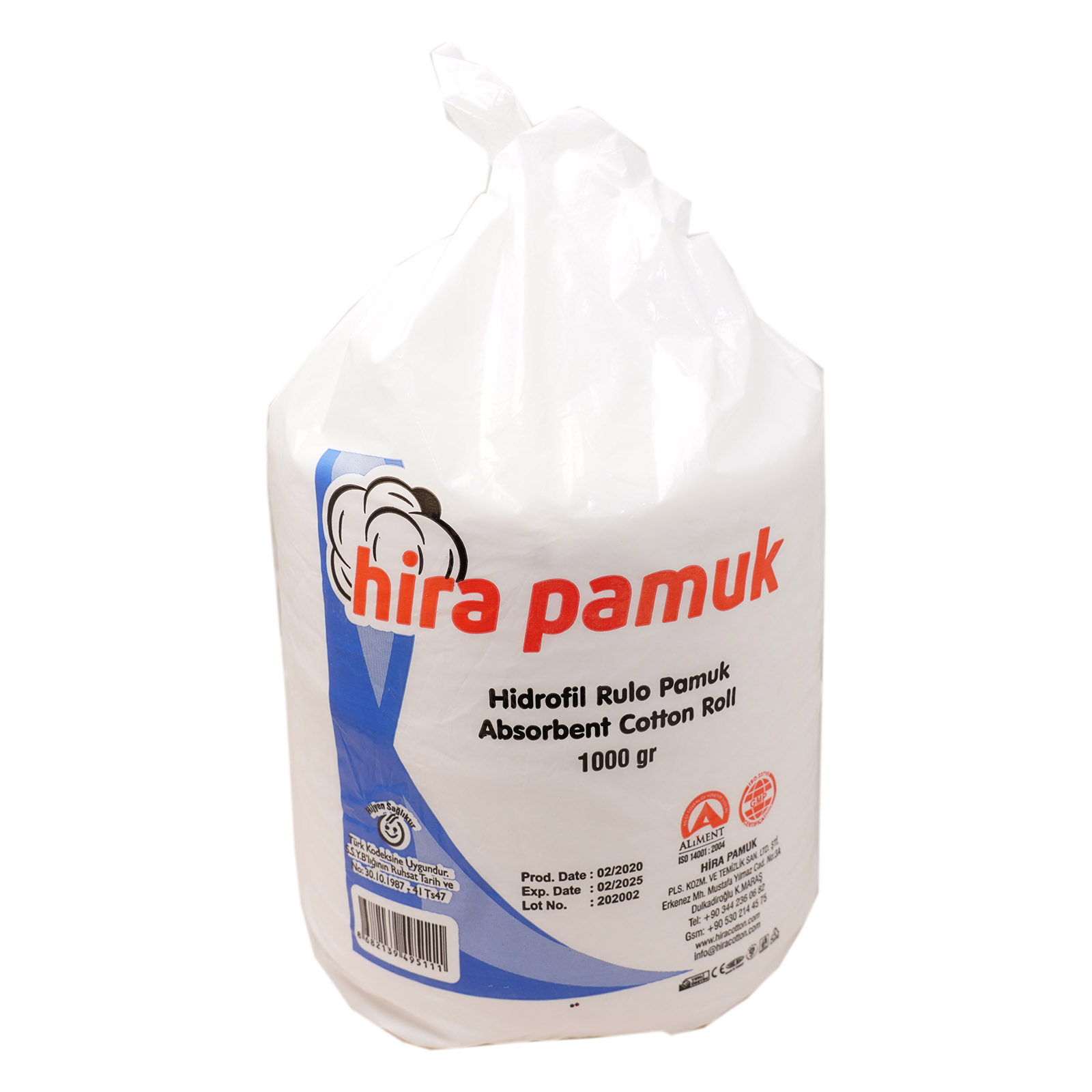 Hira Hidrofil Rulo Pamuk 1000 Gr