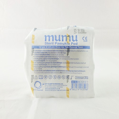 Mumu Pamuklu Ped Steril 12CmX24Cm