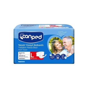 Canped Bağlamalı Hasta Bezi 30 Adet Large