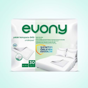 Evony Yatak Koruyucu 60x90 30 Adet