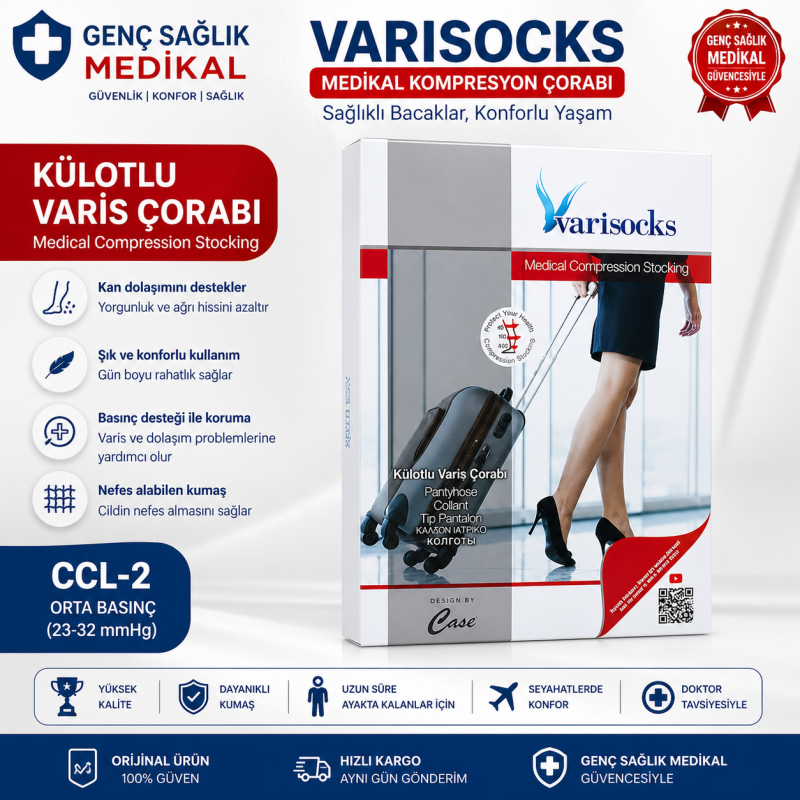 Case Külotlu Burnu Kapalı Ccl II Varis Çorabı No:6 Ten