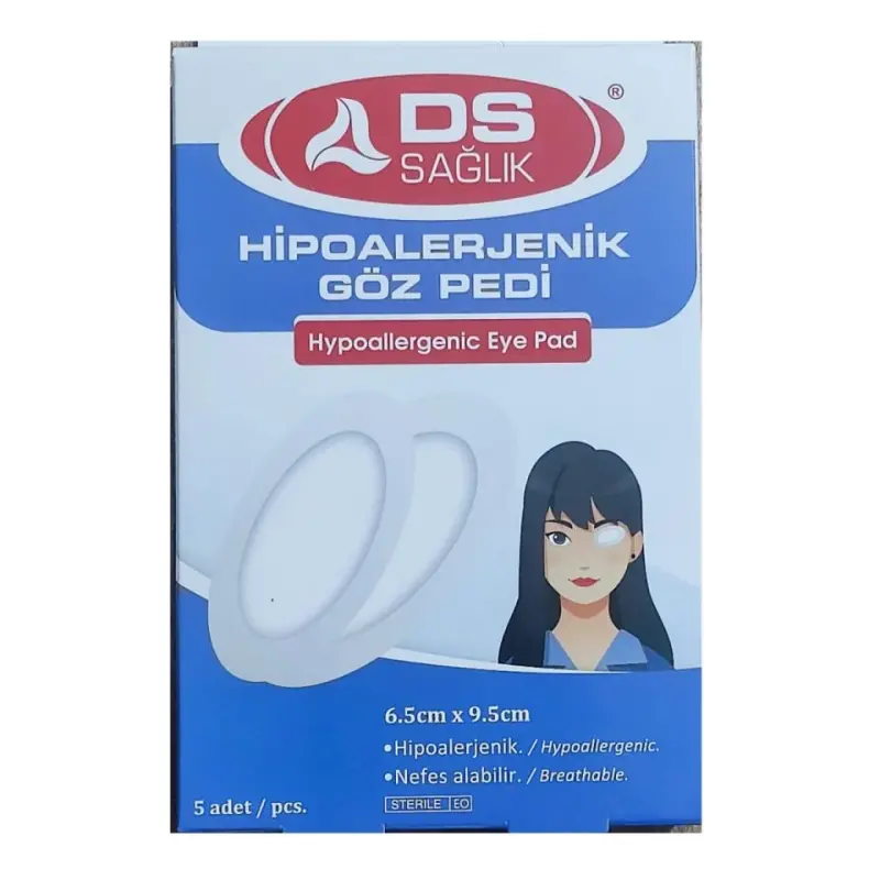 DS Sağlık Steril Hipoalerjenik Göz Pedi Yetişkin 6,5X9,5Cm