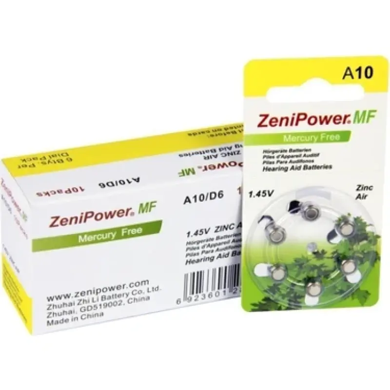 Zenipower İşitme Cihazı Pili 10 Numara (6 Adet)