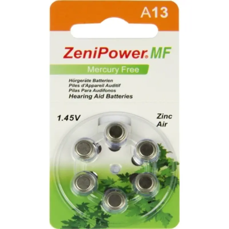 Zenipower İşitme Cihazı Pili 13 Numara (6 Adet)