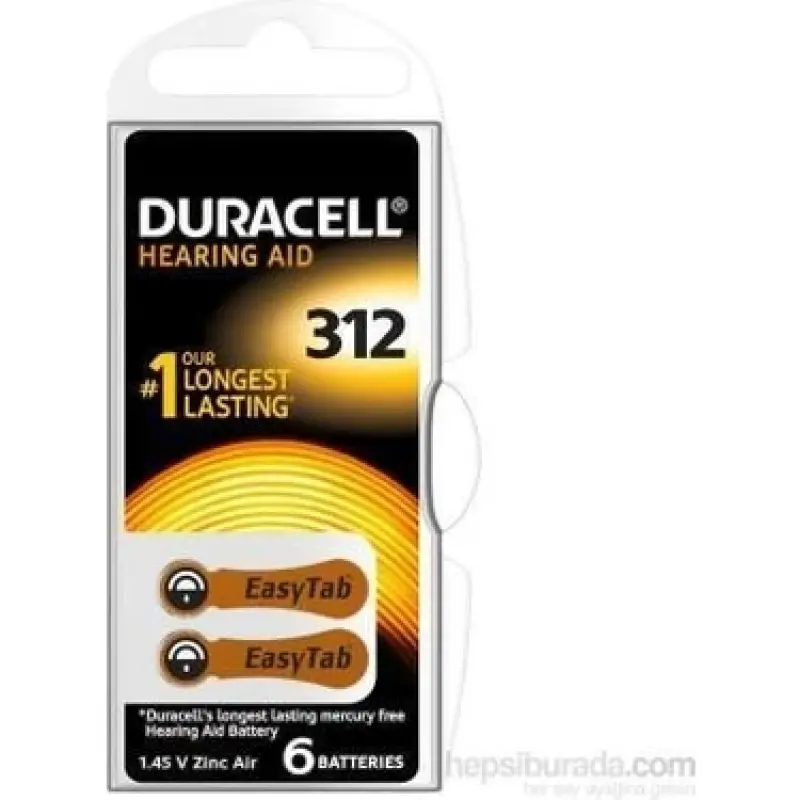 Duracell İşitme Cihazı Pili No: 312 (6 Adet)