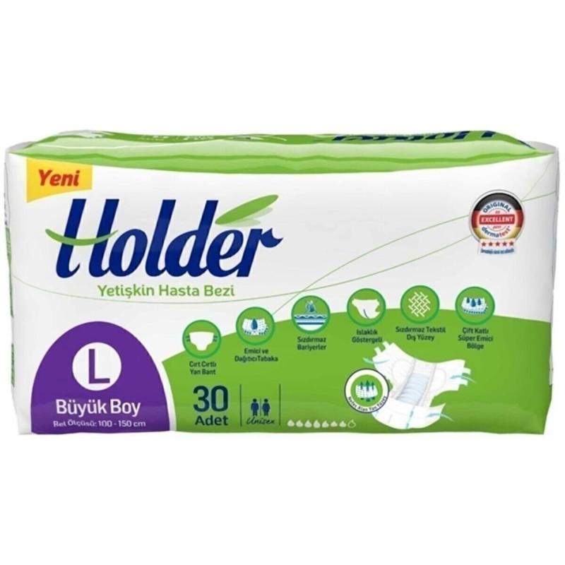 Holder Hasta Bezi Bağlamalı 30 Adet Büyük