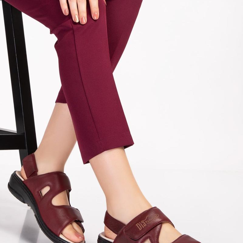Dia Comfort Ortopedik Bayan Sandalet - Bordo