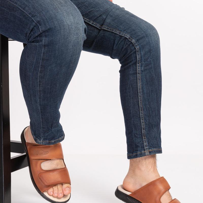Dia Comfort Ortopedik Erkek Terlik - Taba