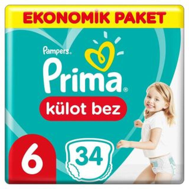 Prima Çocuk Bezi Külotlu No:6 34 Adet