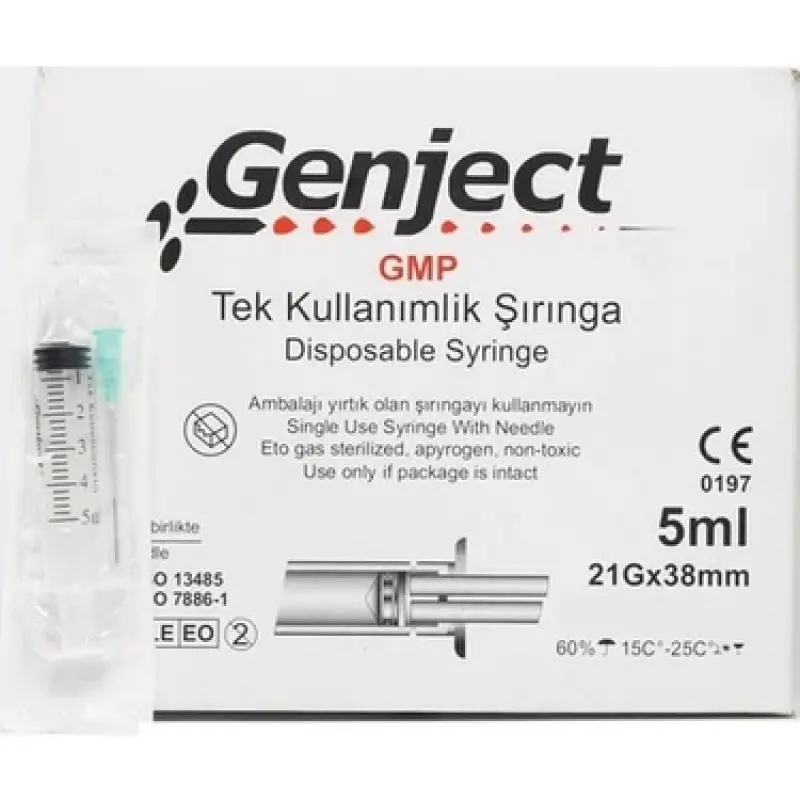 Genject Enjektör 5 CC 3P 21Gx38 MM