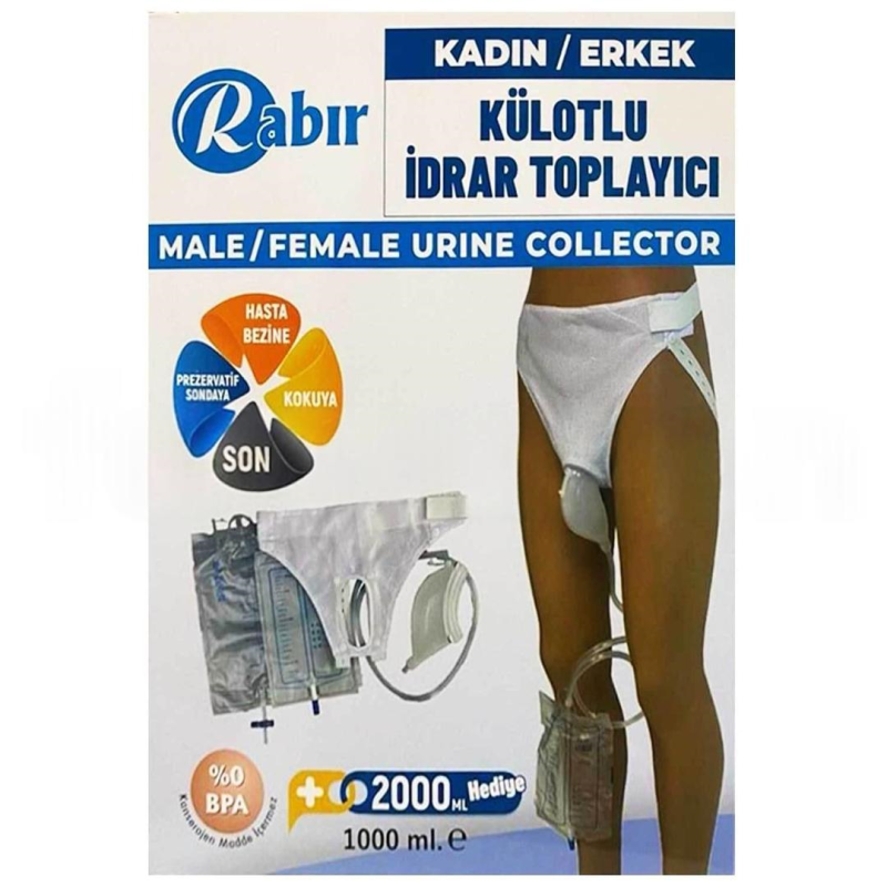 Rabır Külotlu İdrar Toplayıcı Erkek(1000 ml)