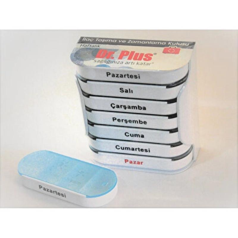 Dr. Plus İlaç Taşıma Kutusu Haftalık Şeffaf