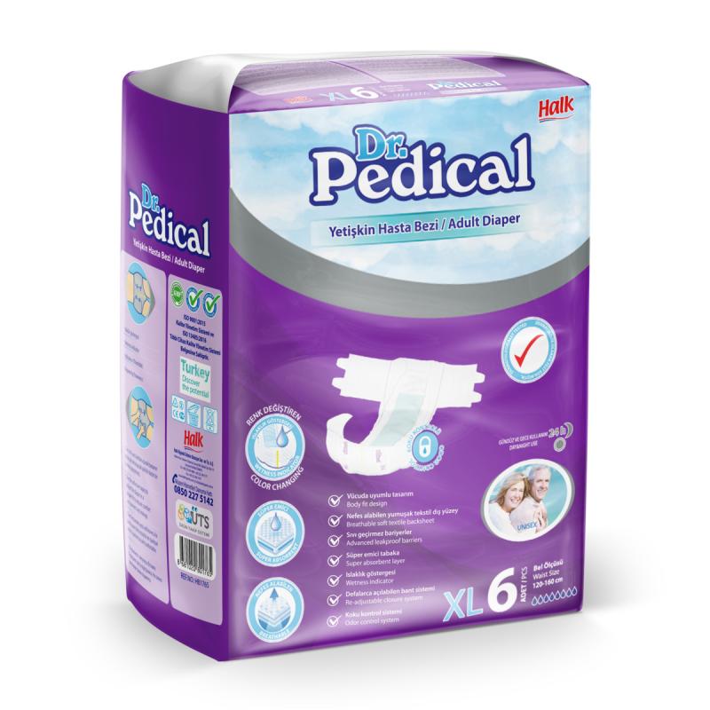 Dr. Pedical Yetişkin Hasta Bezi XL 6'lı Paket