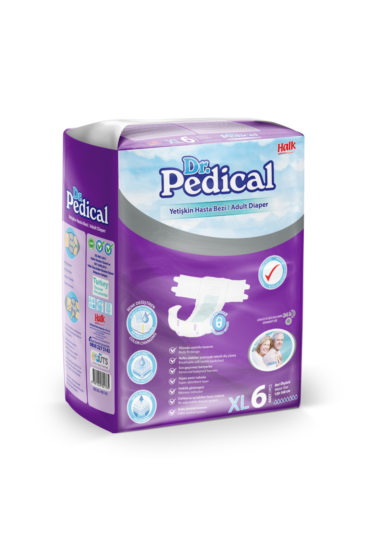 Dr. Pedical Yetişkin Hasta Bezi XL 6'lı Paket