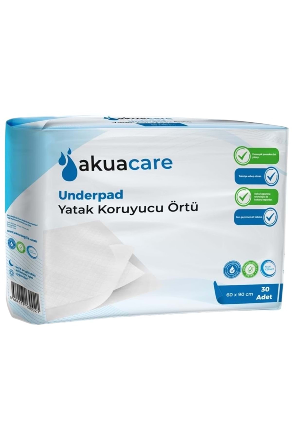 Hasta Alt Açma Yatak Koruyucu Örtü 60*90 Cm (İÇ adet 30 adet)
